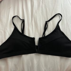 Shein Solid Bikini Set Cut-Out One Shoulder Top & High Cut Bottoms
